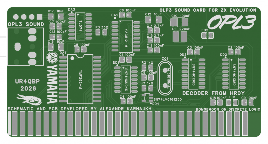 Печатная плата ZX OPL3