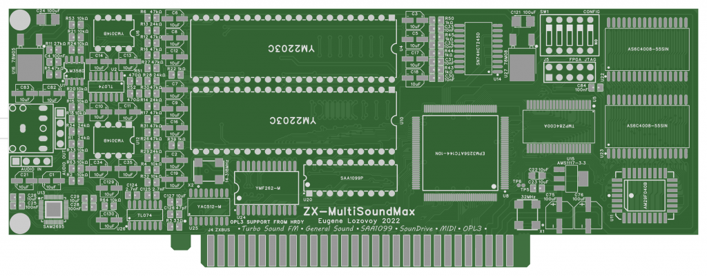 Печатная плата ZX-MultiSoundMax (синяя маска) #Y9